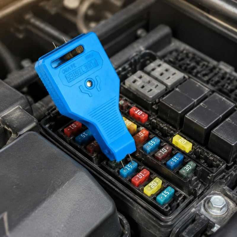 Car Fuses Tester Puller Tool DC24V with Probe Pins for Vehicle Electrical Checks, Small Part Removal, and Service Work