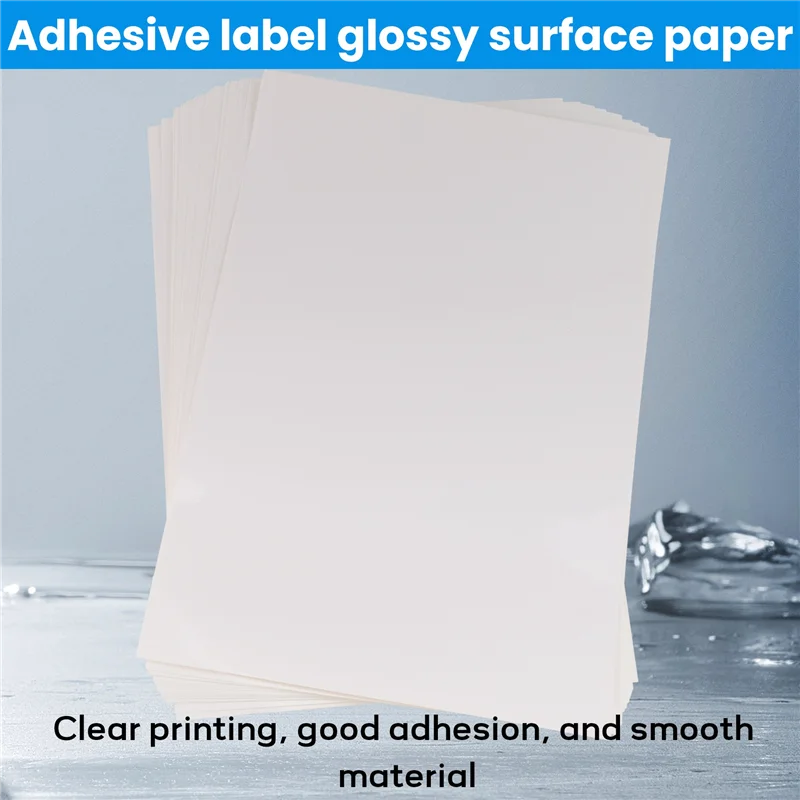 A42Z-50 Sheets A4 White Self Adhesive Waterproof Sticker Label Surface Paper For Lazer Inkjet Printer Copier