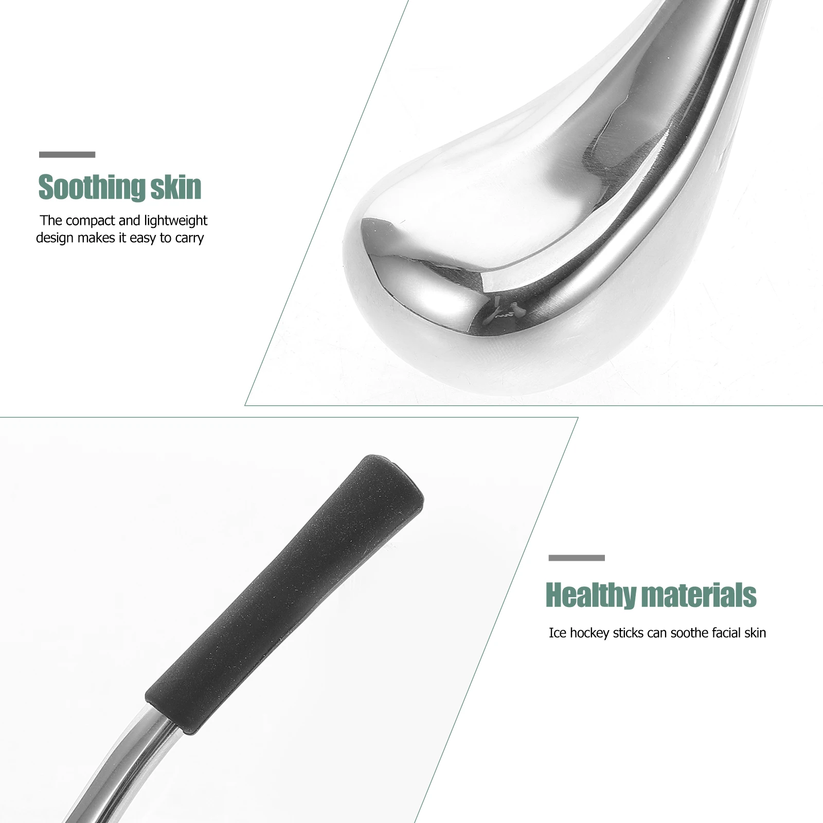 Globos de gelo para rosto, aço inoxidável, globos de resfriamento facial, ferramenta de massagem facial, bola de rolo, massageador para tratamentos faciais