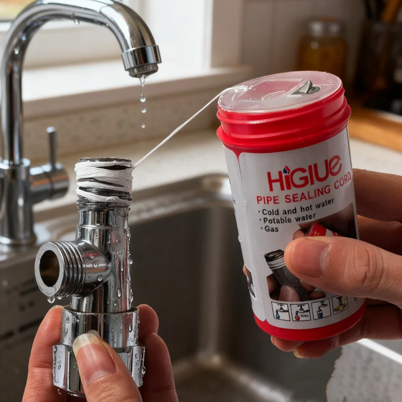 حبل ختم الأنابيب المعدنية L55، سلك ختم ملولب، ملحقات المطبخ والحمام، شريط نانو لختم الأنابيب، سباكة PTFE ميتا