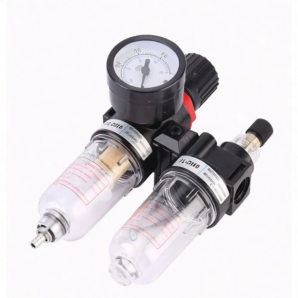 Precision Air Pressure Regulator Filter Combo AFC2000 Pneumatic Maintenance Unit High Flow Water Oil Removal System