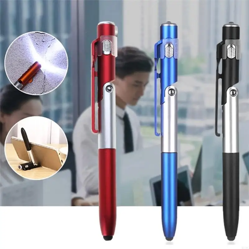 W89C BallPoint Pen с светодиодным световым многофункциональным организацией канцелярских товаров для детей для детей, девочки,
