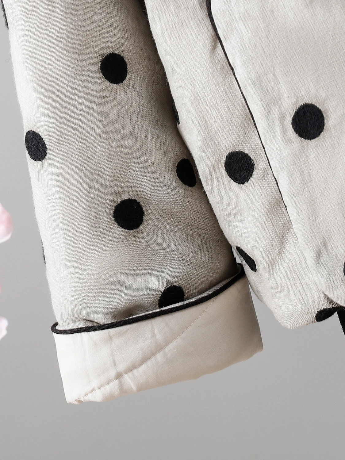 ort Katoen Jaet Dames Grote Maat Nieuwe Chinese Sle Gedrukt Artistieke ronde Ne Katoenen Jas Met Knopen Winter Vrijetijdskleding