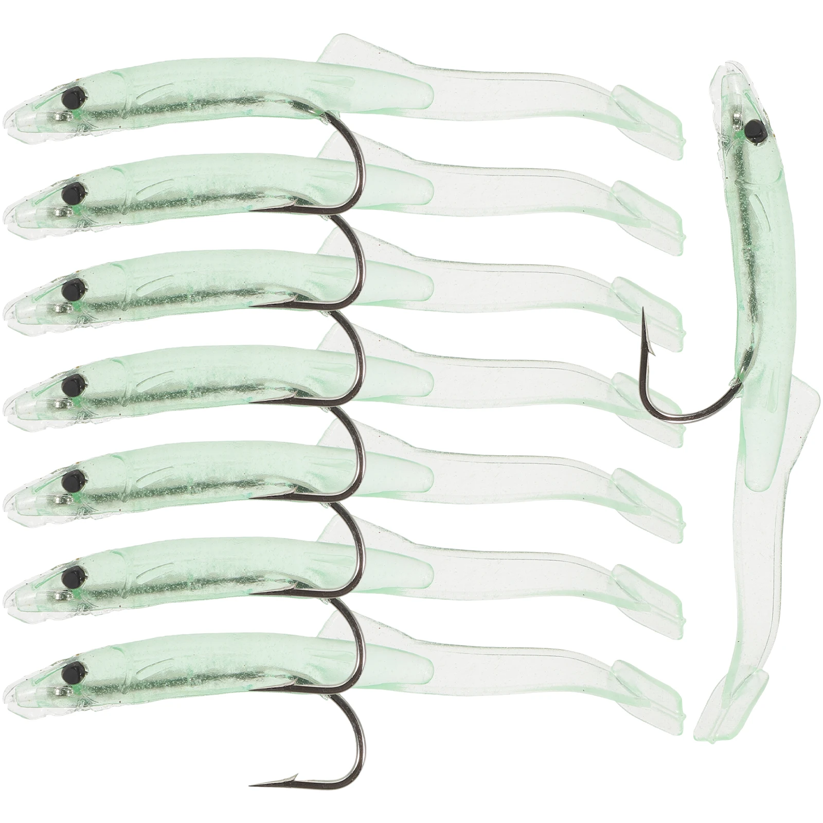 

8 Pcs Glowing Silicone Fish Bait Fishing Practical Tool Luminous Fake Baits for Sea Mini Salt