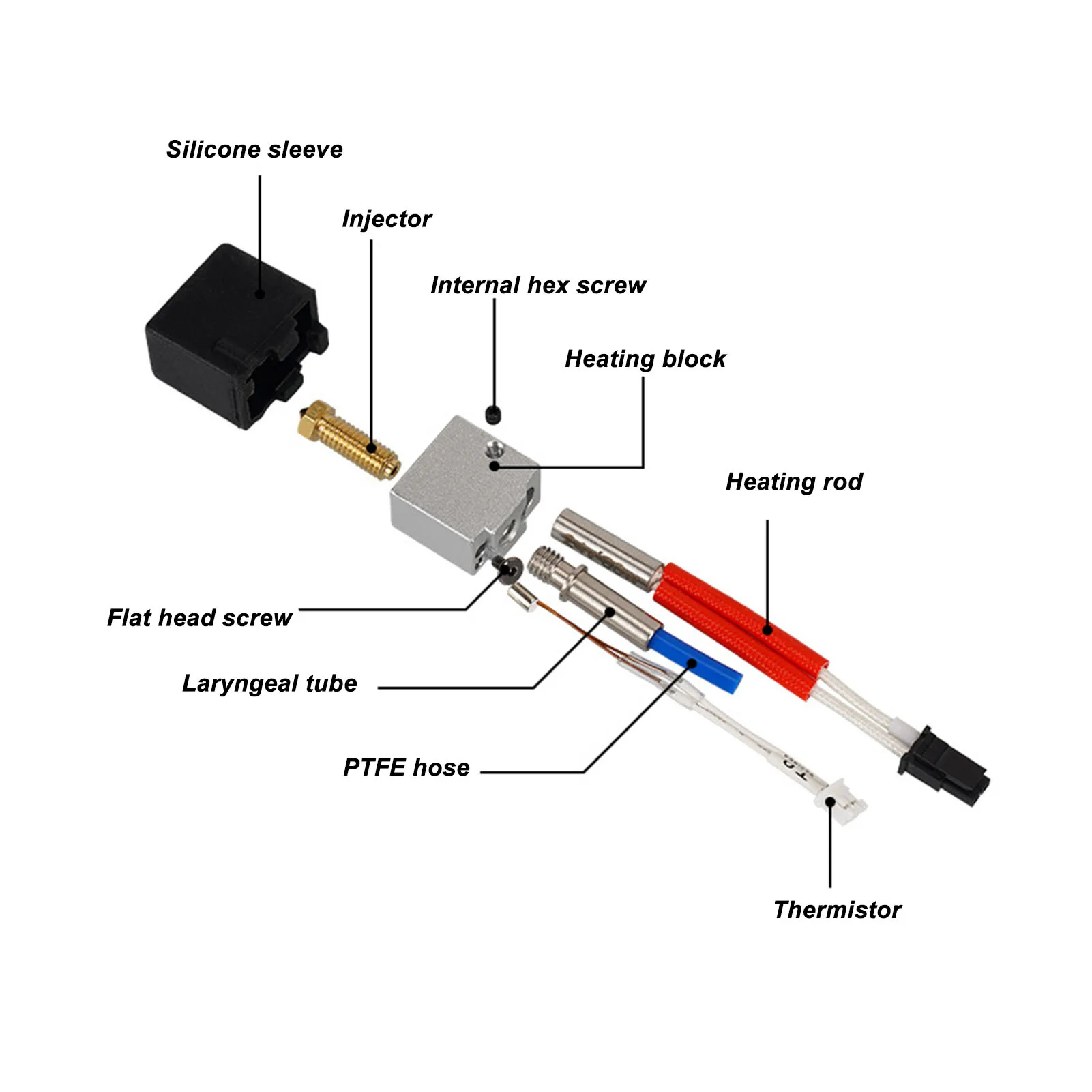 3D Printer Hotend Kit 3D Printer Hotend Kit Even Heating Extruder Hotend Kit for Anycubic Kobra 2 2 Neo 2 Pro Kobra 2 Plus