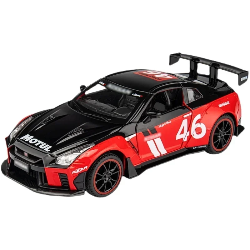 1:24 أفق آريس GTR R35 سباق Diecasts ولعبة المركبات لعبة سبيكة سيارة نموذج الصوت والضوء جمع اللعب