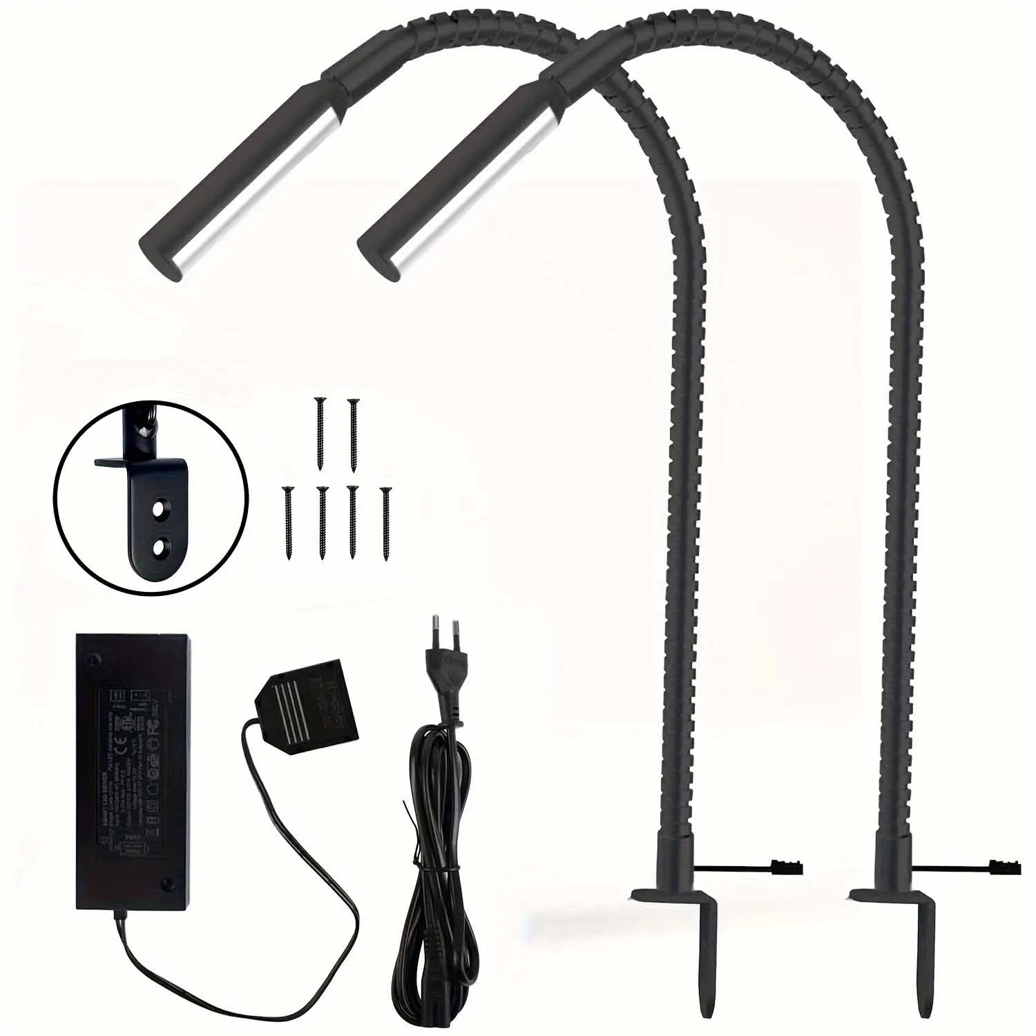 Reading Light Touch to Adjust Color Tempnner Dimmer Switch LED Reading Light Flexible Gooseneck Beside Bookcase Reading