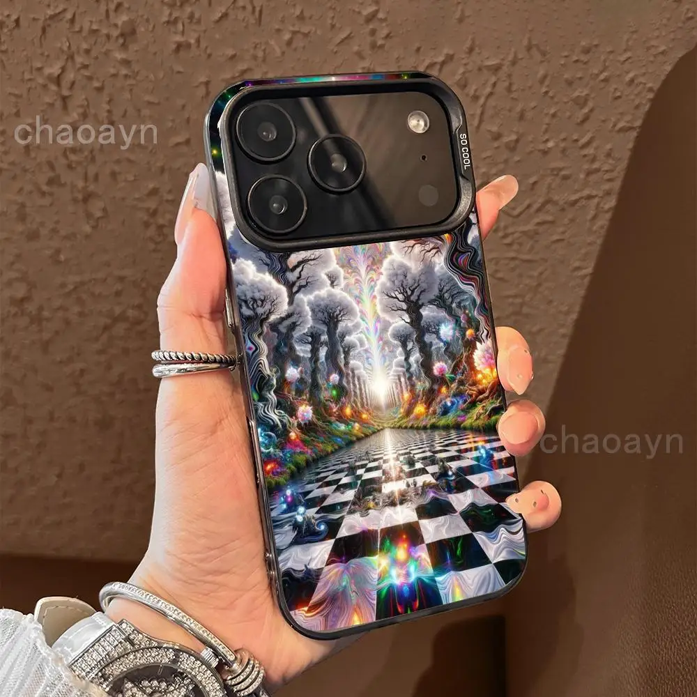 

Distorted landscape design Phone Case case for iPhone17 16 15 14 13 12 11 Pro/ Max/Plus shock-proof rear cover anti-fingerprint