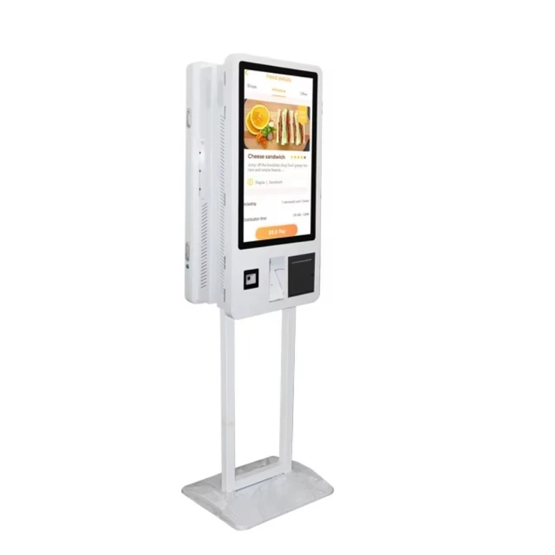 

Double-sided computer touch screen thermal printer kiosk