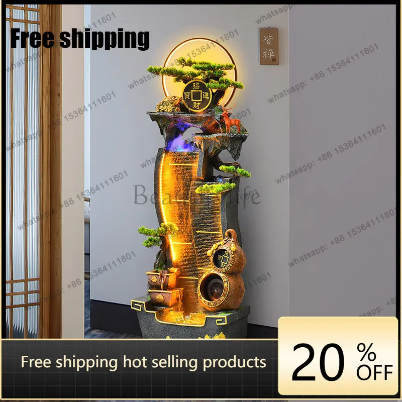 hot Office Lucky Chinese-style running water fountain ornament rockery circulating water ornament