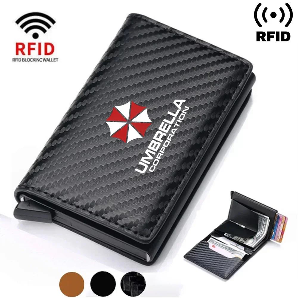 Rfid Kreditkarte Halter Männer Brieftaschen Bank Karteninhaber Leder Brieftaschen Für Regenschirm auto gadget auto veranstalter auto zubehör