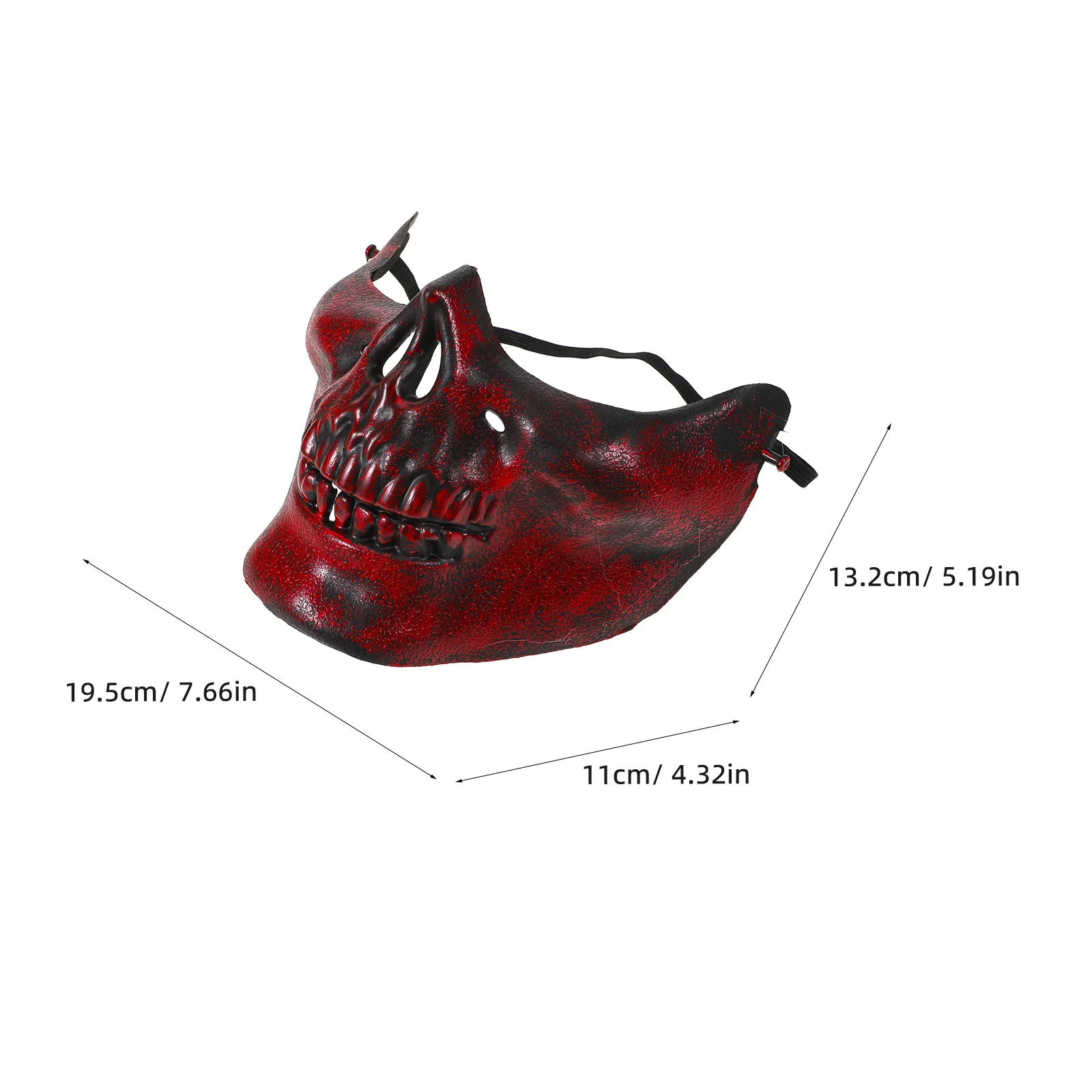 Demi-masque réaliste avec visage de crâne, 3 pièces, pour Halloween, carnaval, fête, Cosplay, Costume d'horreur, masque effrayant pour hommes et femmes