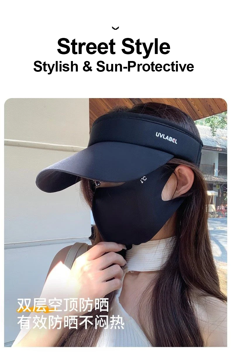 Sonnenblende Unisex UV-Schutz Paar-Sportmütze Golf Tennis Sommer Krempe Angeln Strand Wandern Radfahren Sonnenschutz Leerer Top-Hat – Detail 5