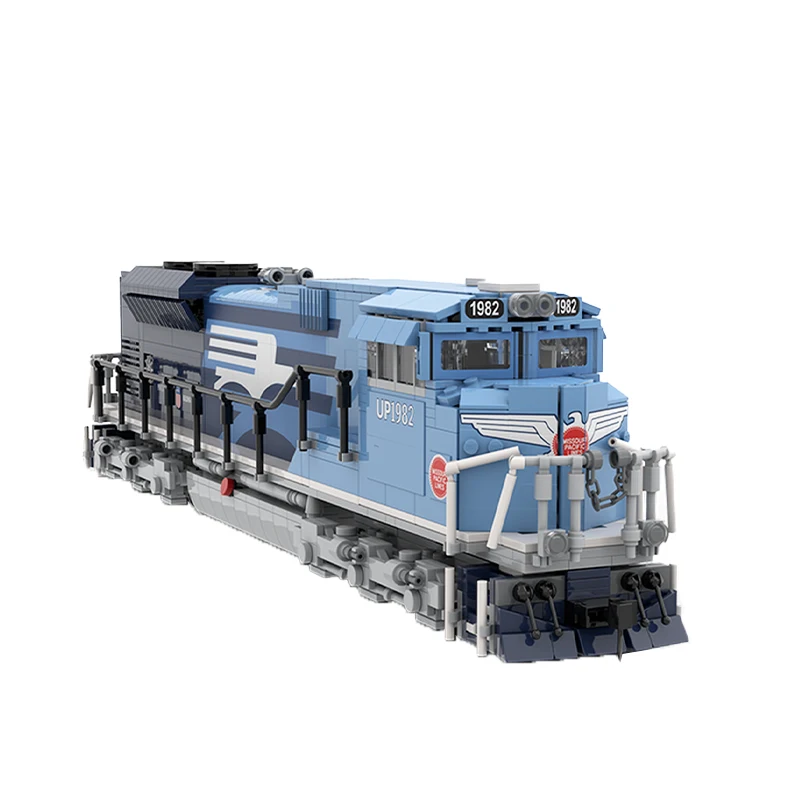 MOC-152516 City Railway Union Pacific UP 1982 Missouri Heritage SD70ACE Train Building Block Assembly Model Brick Toy Gifts