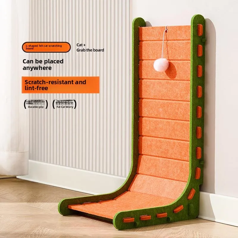 

Большая L-образная когтеточка, износостойкая, не требующая свадьбы, вертикальная кровать, встроенная сверхвысокая шерстяная доска с когтями...