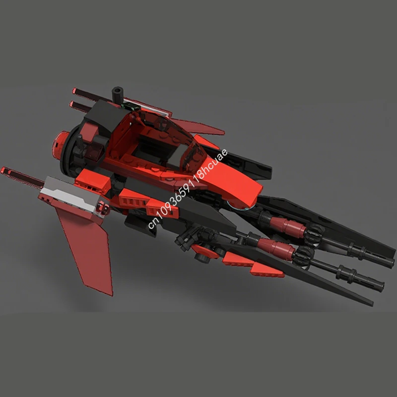 

150pcs MOC Minifig Scale Space Fighter The Preying Mantis Space Building Blocks Christmas Gift Showcase Decorative DIY