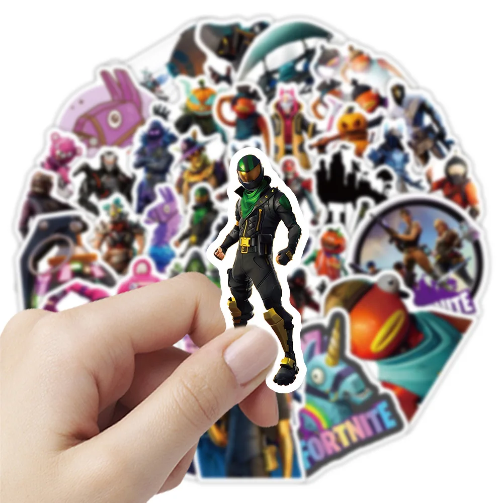 Fortnite Creative Personality Graffiti Sticker Animation Cartoon Goo Card Mobile Phone Case Scooter Water Cup Sticker Decoration view 4