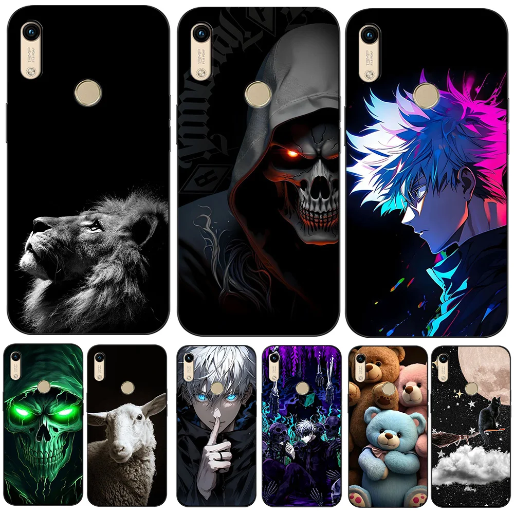 Чехол для Honor 8A для huawei Honor 8A prime, чехол для Honor 8A JAT-LX1 8 A, чехол для телефона из ТПУ, чехол с черепом, скелетом, львом