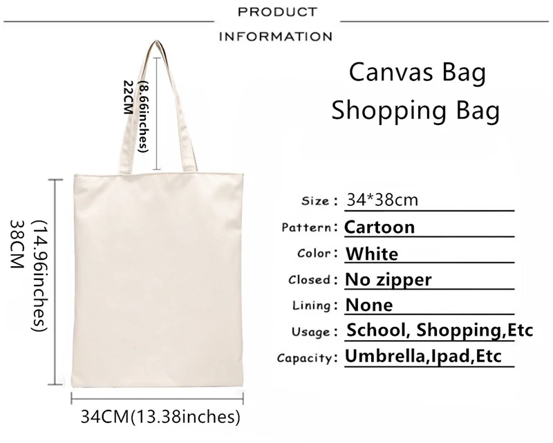 Custom Canvas shopping Bag Print Your Logo Text women