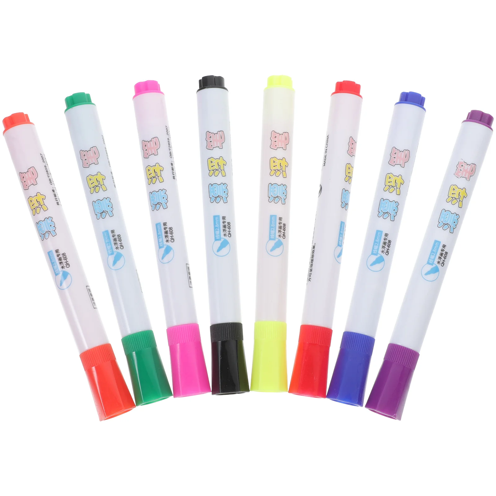 

8 Pcs Floating Pen Colorful Paint Markers Water Pens Erasable Whiteboard Plastic Multi-color