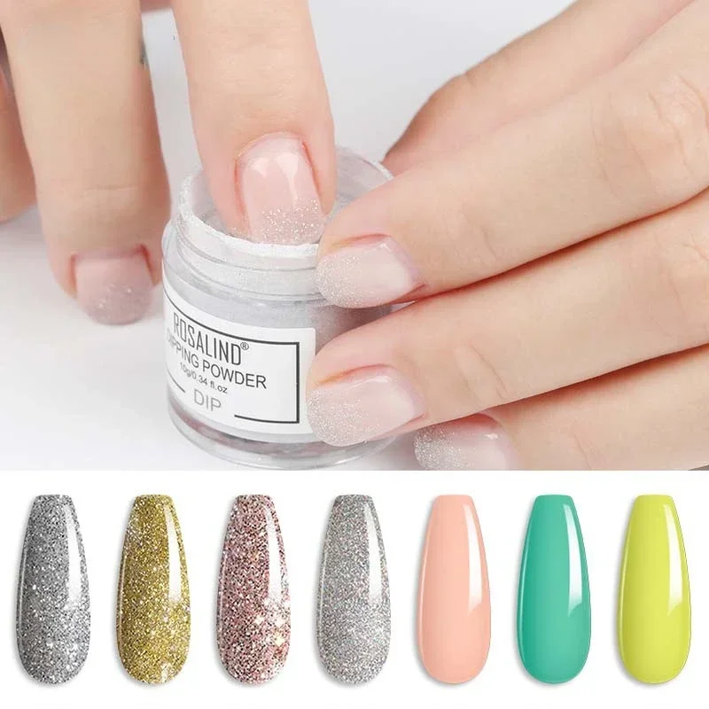 Not Black Hand Dip Powder Natural Nail French Nail Glitter Nail Decoration Nude Powder 17 Kinds 10ML