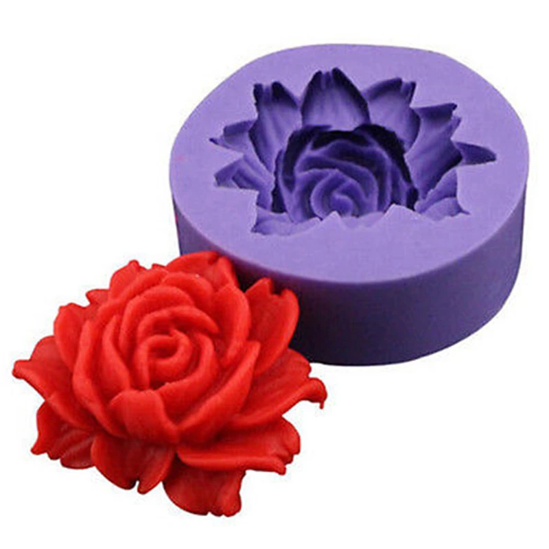 

3D Rose Flower Silicone Mold Fondant Cake Decorating Chocolate Cookie Soap Polymer Clay Resin Kitchen Wedding Baking Molds Tools