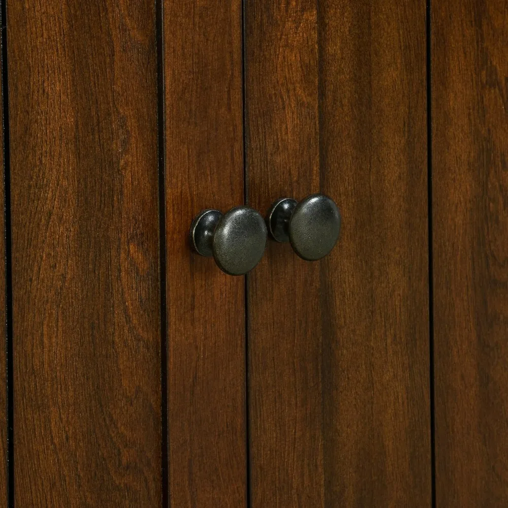 خزانة كتب خشبية على شكل قارب مكونة من 5 طبقات مع أرفف زجاجية ورف عرض ومبواب وخزانة تخزين وأثاث منزلي حديث #6