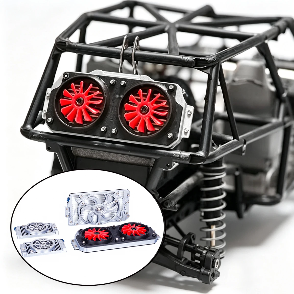 Plastic Simulation Cooling Fan Model for 1/10 1/8 Crawler – Fits Traxxas TRX4 TRX6 Axial SCX10 Parts
