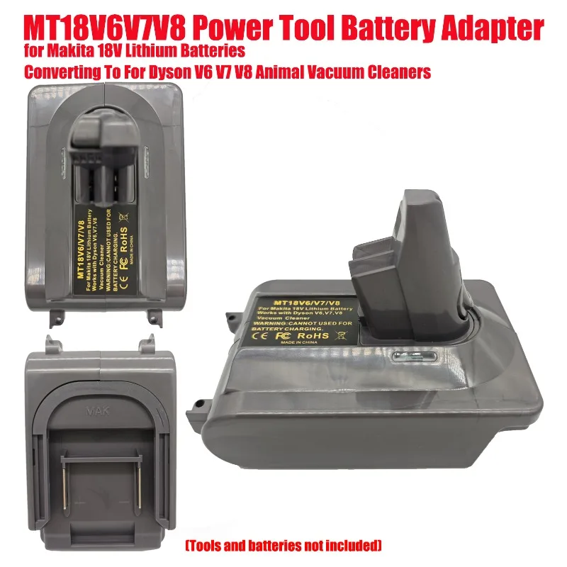 Converting To For Dyson V6 V7 V8 Animal Vacuum Cleaners MT18V6V7V8 Power Tool Battery Adapter for Makita 18V Lithium Batteries