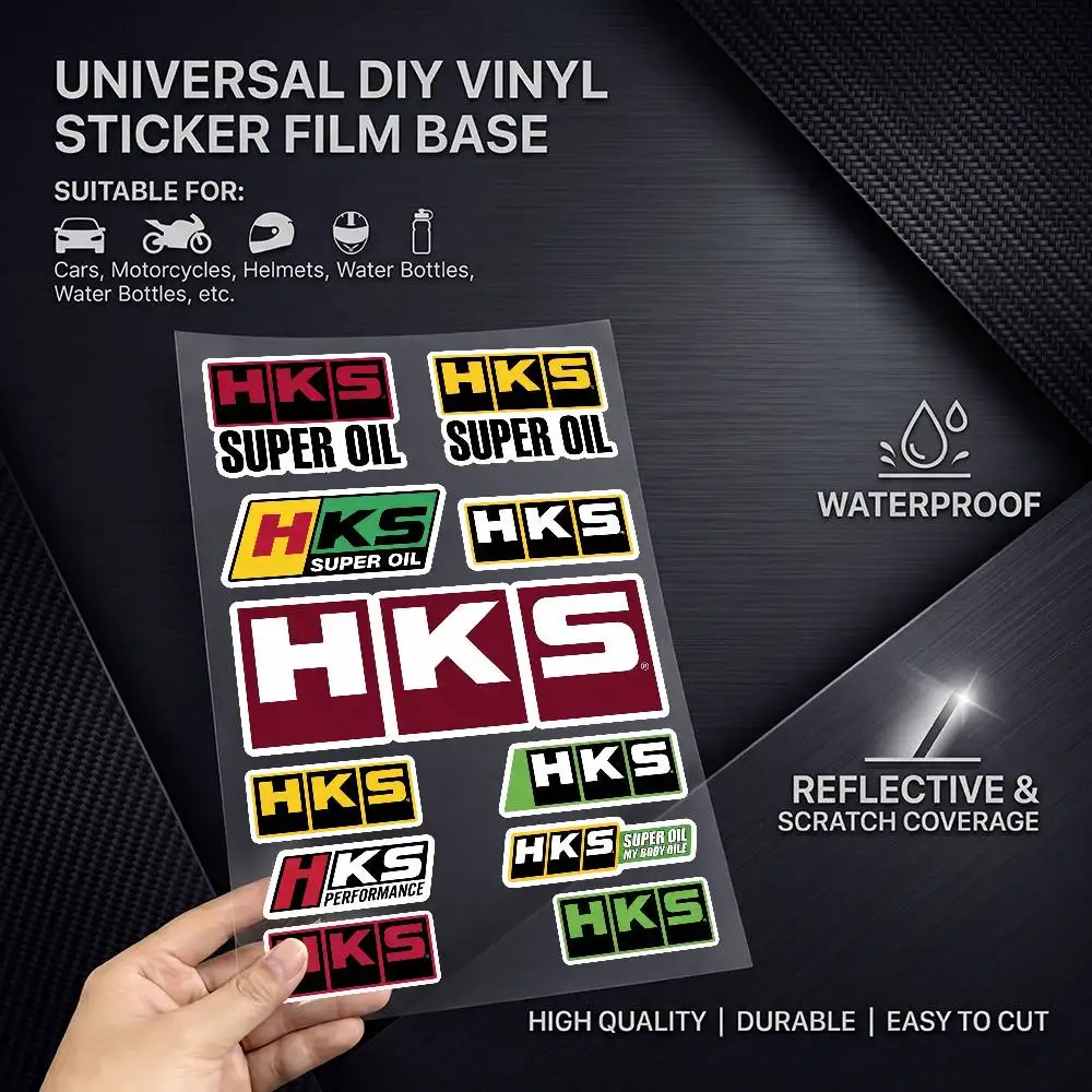 H-KS-E High Visibility Reflective Waterproof Decal Scratch Hide Sticker Fit Car Motorcycle Helmet Refrigerator