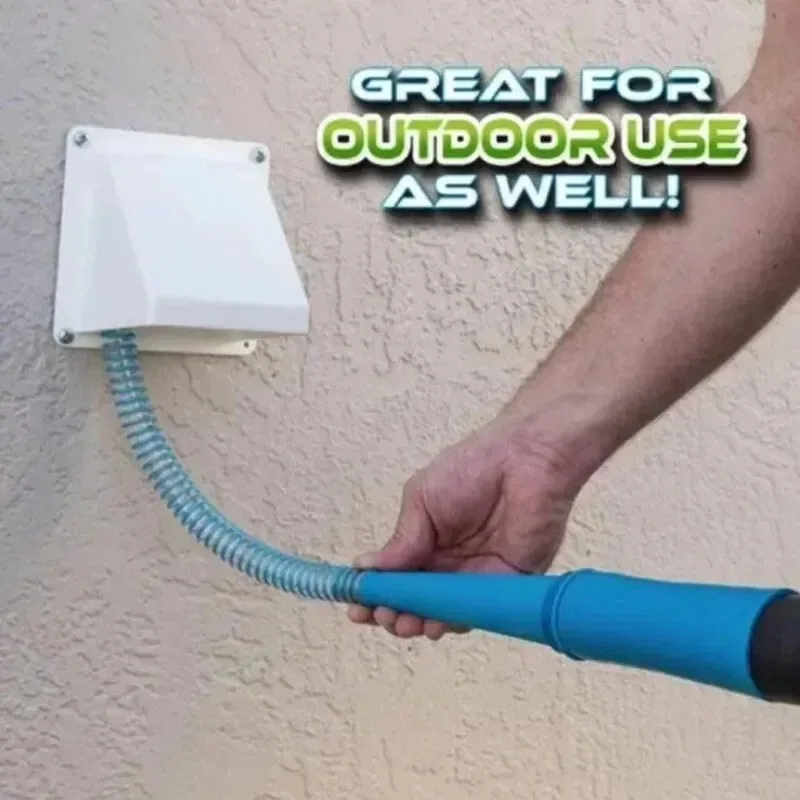 Kit de limpiador de ventilación para secadora, accesorio de vacío, eliminador de pelusas de secadora flexible con cable guía, manguera de limpieza de pantalla de pelusa