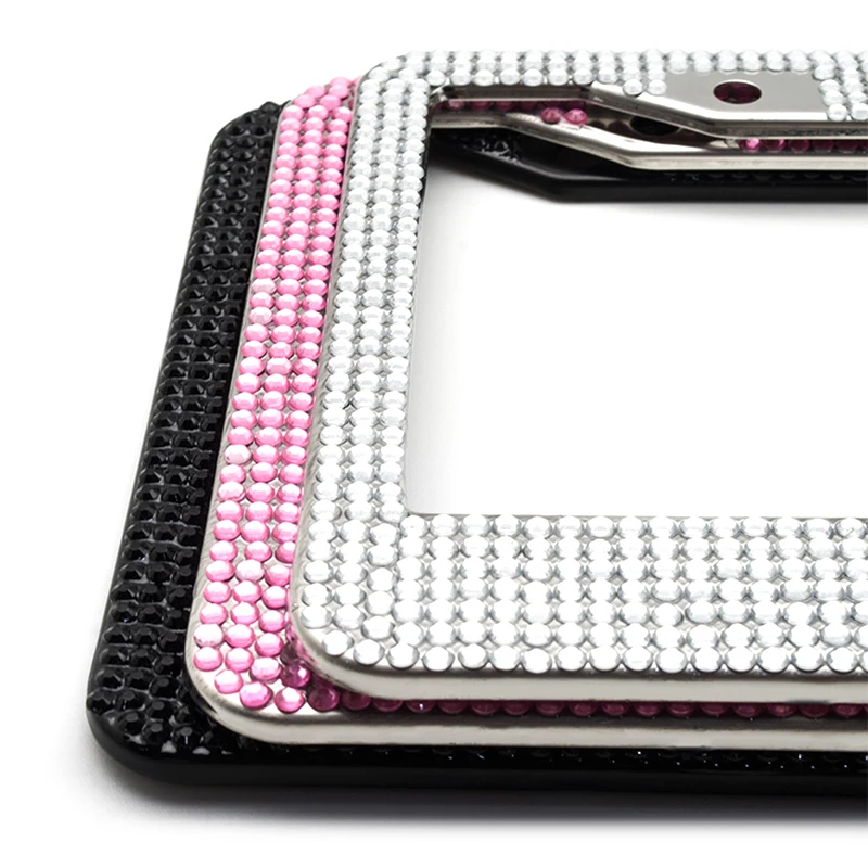 إطار لوحة ترخيص لنا سيارة ، بلينغ ، لمعان ، حامل حجر الراين