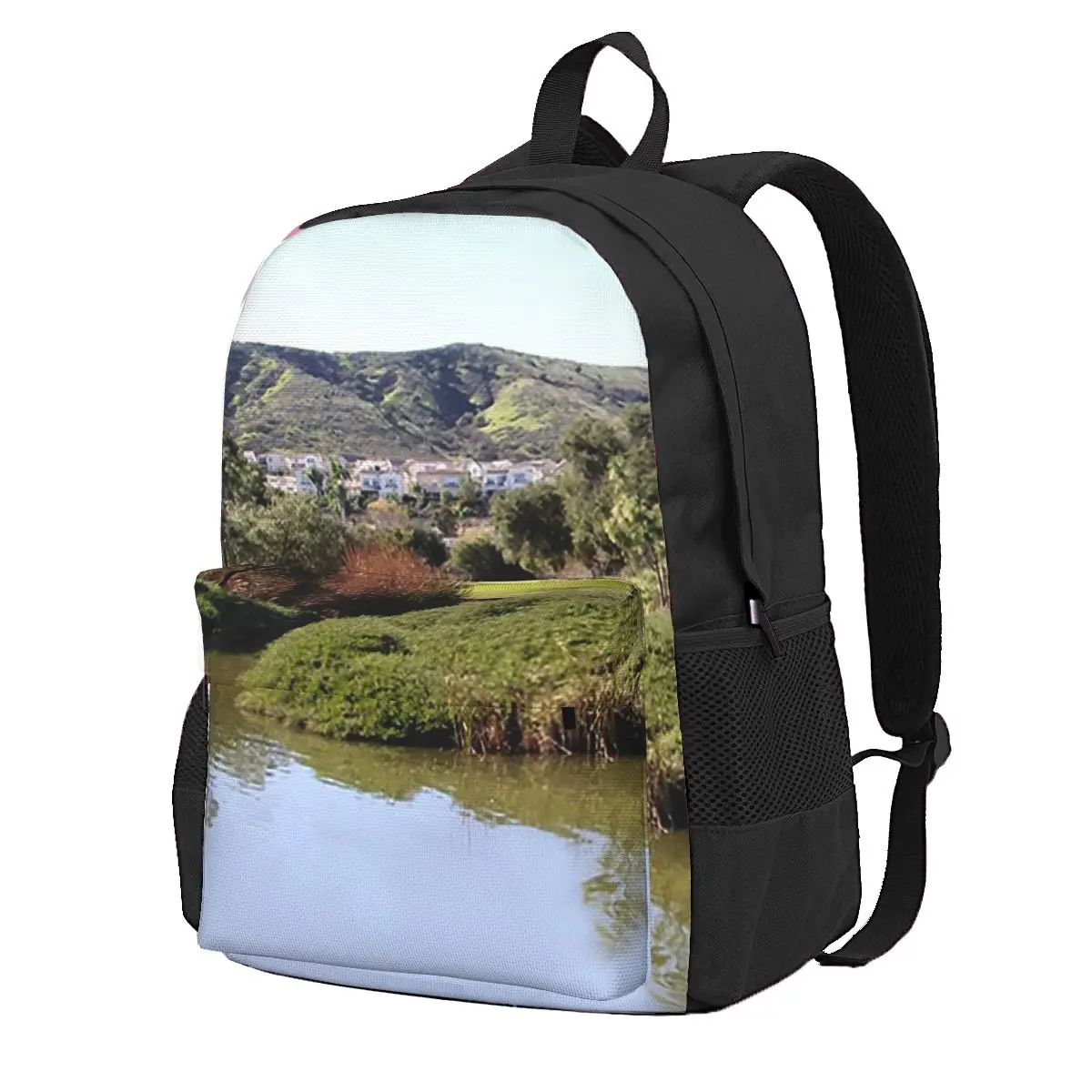 

Island On Lindo Lake Student Backpack School Bag Hiking Travel Daypack for Men Women Fashion Bookbag Shoulder Bags