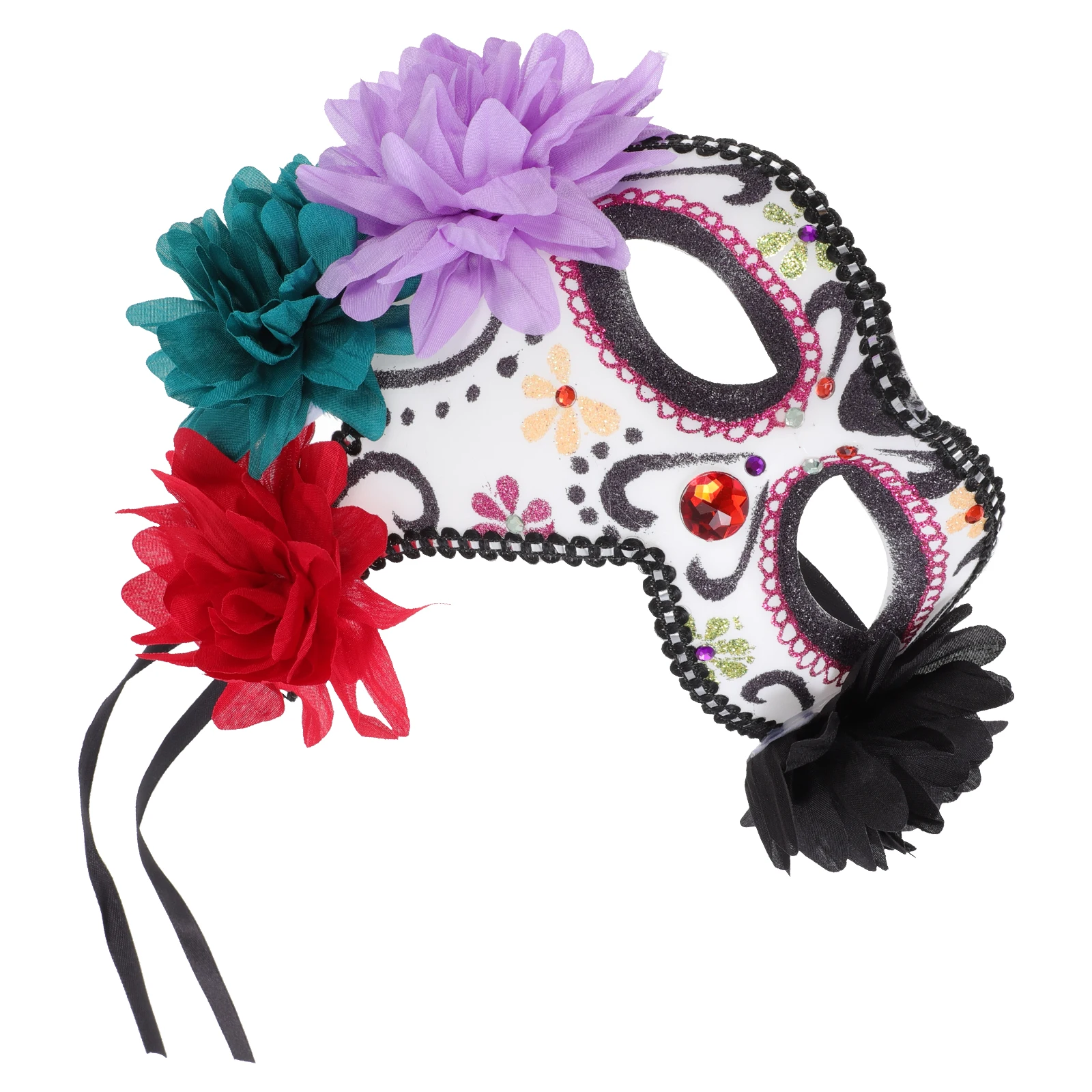 

1pc Halloween Ghost Mask Scary Costume for Adults Women Skull Masks Masquerade Party Dress Up Props Toy Plastic Creative Pattern
