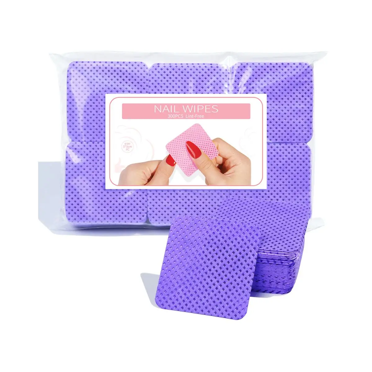 Non-lint Nail Wipe Gel Nail Polish Remover Pad Absorbent Cotton Pad Suitable for Nail Preparation&Care Processes