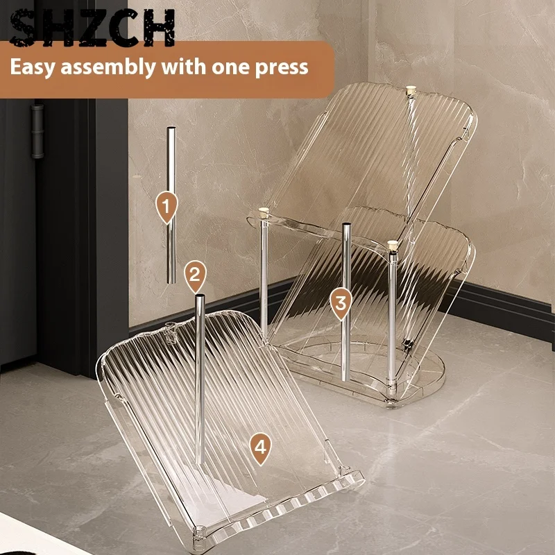 4/6/8 Layers Transparent Shoe Rack Shoe Organizer Sturdy Stainless Steel Shoe Rack Home Storage Supplies Cabinet