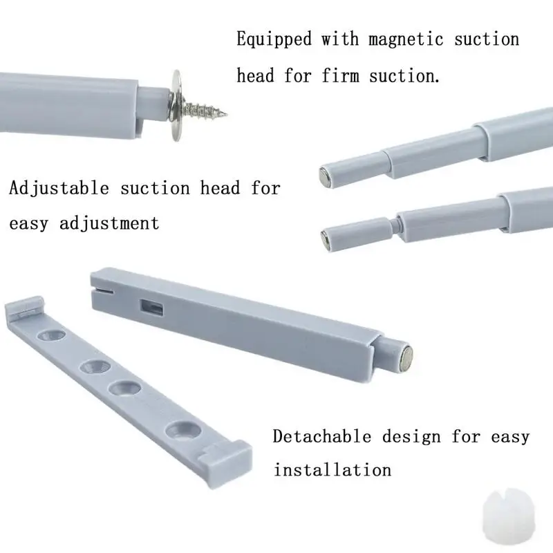 Dämpferpuffer, Küchenschrank, Türstopper, Schublade, sanftes, leises Schließen mit Schrauben, unsichtbarer Griff, Wohnmöbel-Hardware – Detail 6