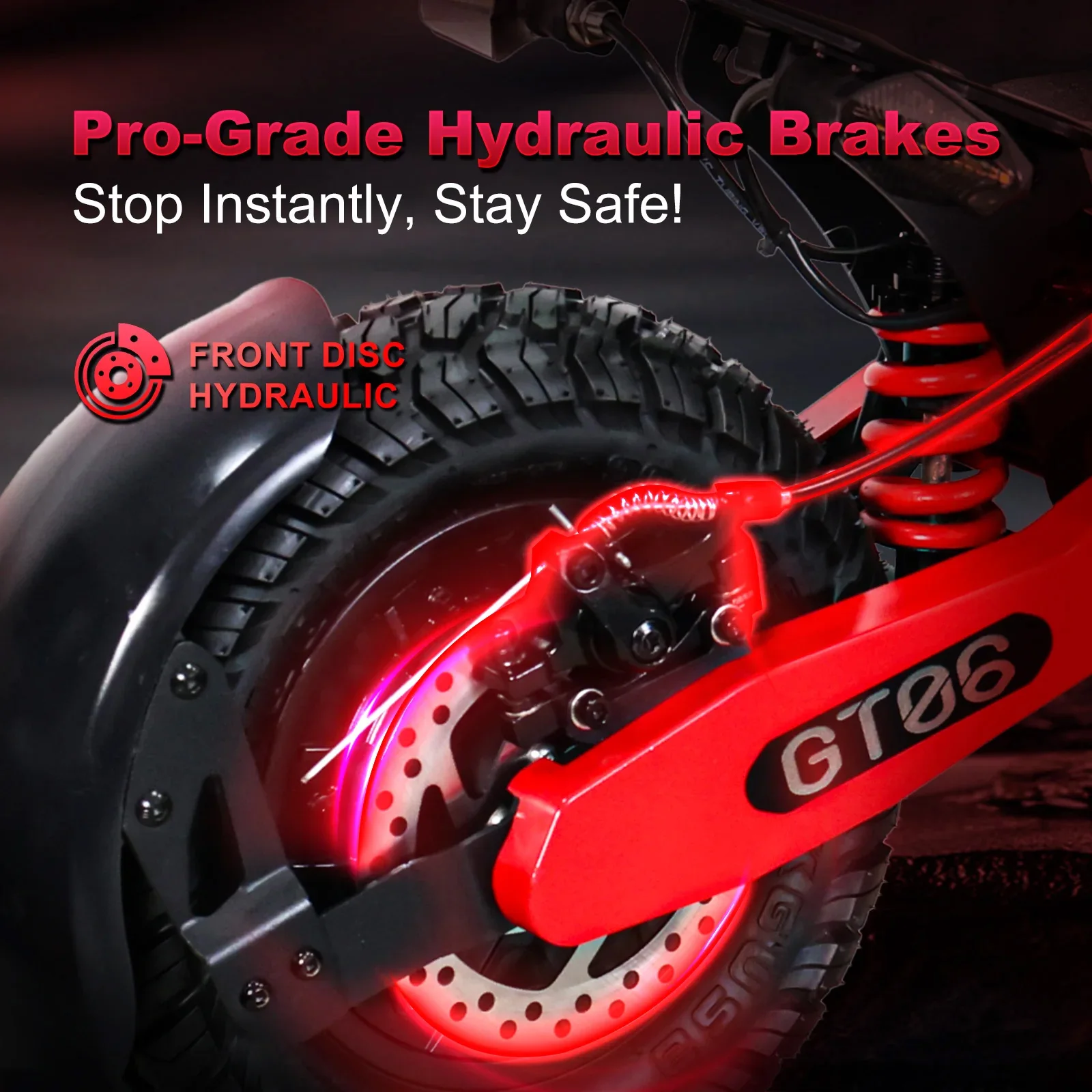 سكوتر كهربائي للبالغين، سكوتر سريع بمحرك 1200 وات، إطارات للطرق الوعرة مقاس 11 بوصة، سرعة علوية تصل إلى 28 ميلاً في الساعة ومدى طويل 32 ميلًا، Dual Br