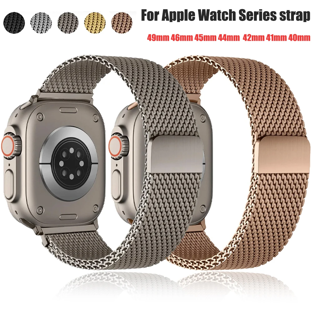 Milanese Loop Armband für Apple Watch Ultra 3 2 1 49mm 11 10 46mm 42mm Stahlband IWatch 9 8 7 6 5 SE 45mm 44mm 41mm 40mm