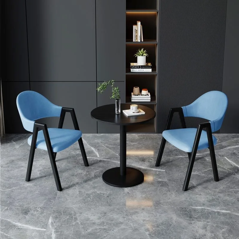 Light luxury balcony tea table and chair three-piece set hotel outdoor leisure small round table