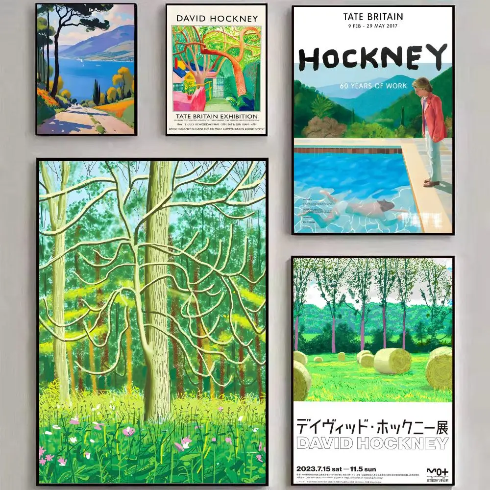 David HoCKney Art Prints Painting Calligraphy Canvas Poster Wall Art Aesthetic Home Decoration for Living Room