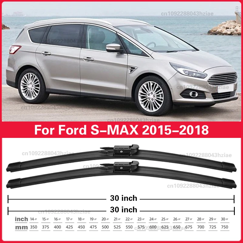 

Щетка стеклоочистителя автомобиля для Ford S-MAX 30 "+ 30" 2015-2018, автоматические щетки дворников для ветрового стекла, щетки для мытья окон, подходят для зажимной вкладки