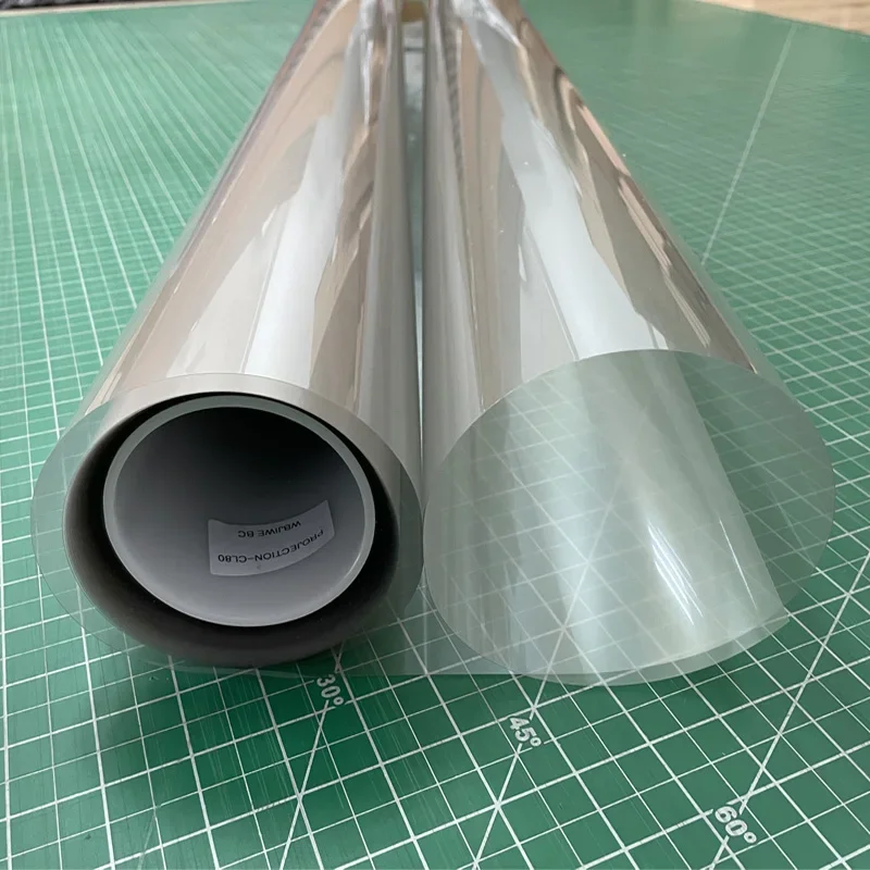 

Factory Sale 100" Transparent Holographic Projection Self Adhesive Film Rear Projector Screen for Smart Window Glass Advertising