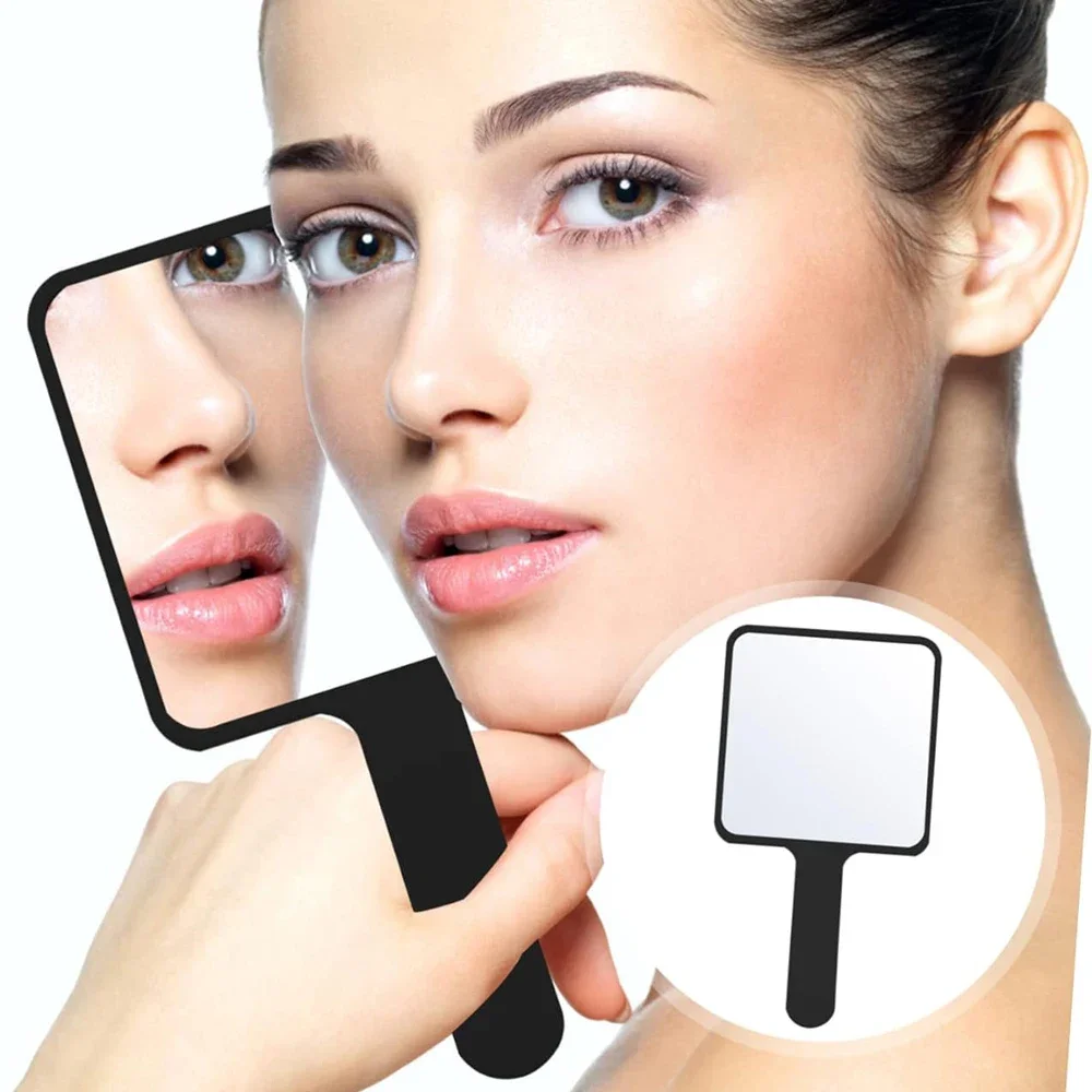 1Pcs Kunststoff Griff Handheld Make-Up Eitelkeit Spiegel Tragbare Platz Wimpern Verlängerung Spiegel Frauen Kosmetik Schönheit Salon Liefert