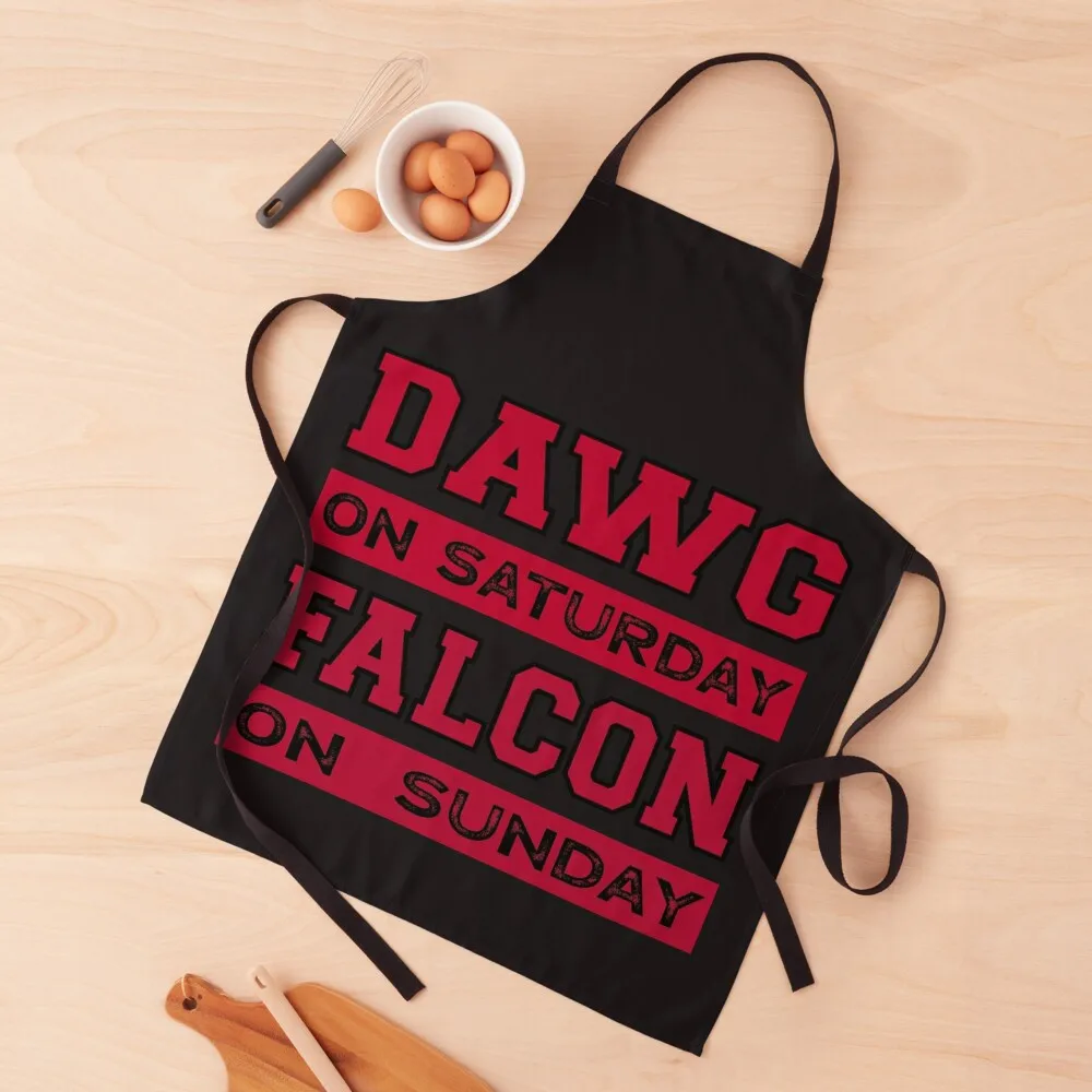 

Dawg on Saturday Falcon on Sunday Apron kitchen utensil beauty master cleanings Women's Dress Apron