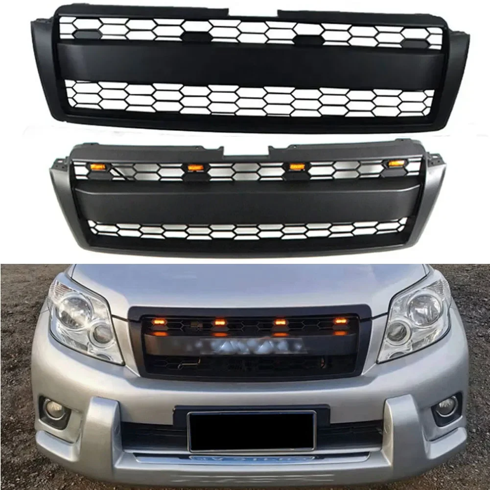 Racing Grille Front Upper Grill Black Grille With Led Letter 4x4 Off Road Auto For Land Crusier Prado Fj150 2010~2013