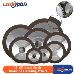 Loonpon 75/100/125/150mm roda de moagem diamante moagem disco para aço tungstênio ferramenta cortador afiador moedor, rebolo para afiação, rebolo diamantado