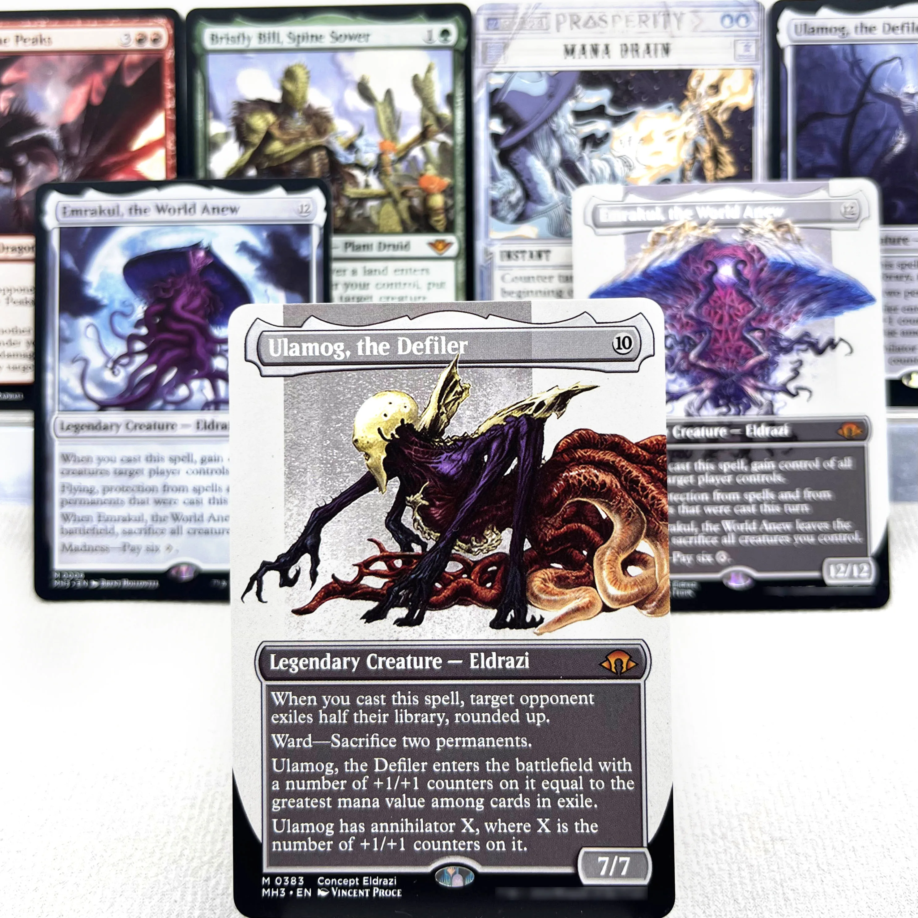 MH3 OTJ OTP HOLO7-Ⅰ04 Tcg cards German Black Core Emrakul, the World Anew Ulamog, the Defiler Bristly Bill, Spine Sower