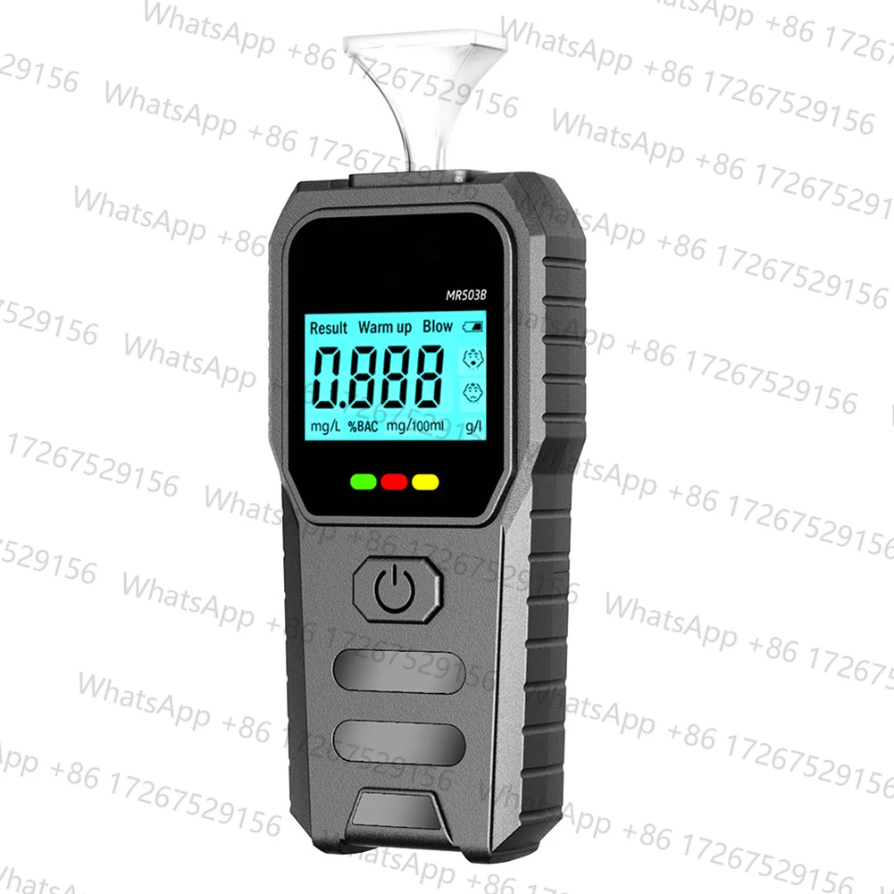Compact Breath Tester With Color-Coded LED Screen And Voice Broadcast Portable Alcohol-Detector For Personal Use