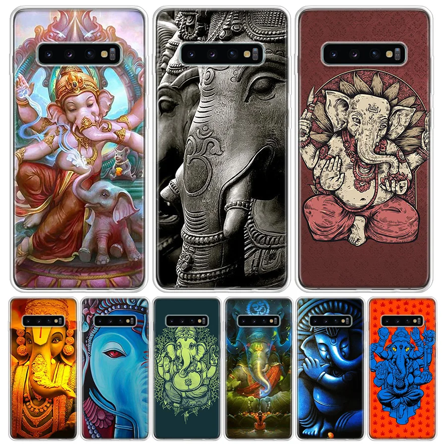 Ganesha Hindu God Ganesh Elephant Phone Case For Samsung Galaxy S25 S24 S22 S23 Ultra S20 FE S10 S21 Plus S25Ultra + Coque Back 